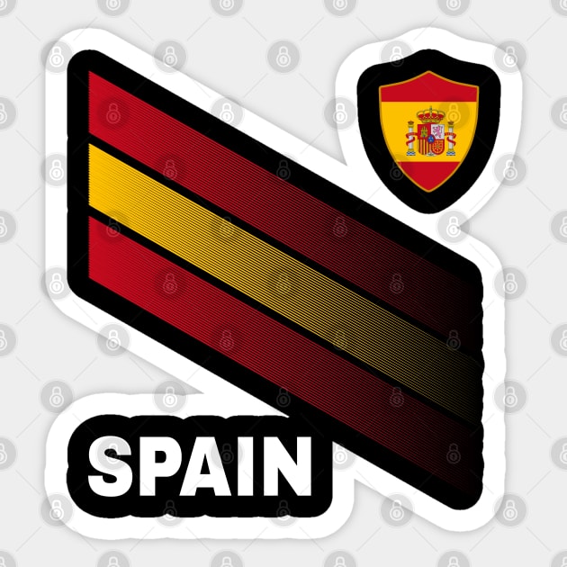 Vintage Spain Sunflower Flag Spain Soccer Lover Sticker by Sandra Holloman
